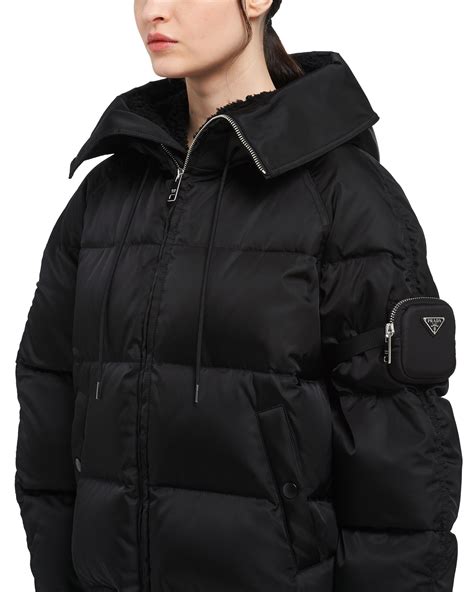 prada gabardine nylon quilted puffer jacket|prada re nylon puffer jacket.